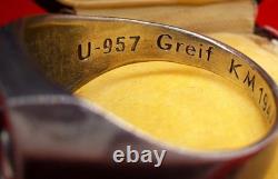 Original WW2 German 1944 Navy Kriegsmarine U-boat convoy Wolfpack Silver Ring