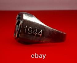 Original WW2 German 1944 Navy Kriegsmarine U-boat convoy Wolfpack Silver Ring