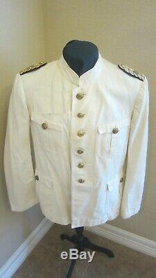 Original WWII German Kriegsmarine Captain's White Summer Uniform Tunic