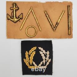 Original WWII German Kriegsmarine Gold Bullion Uniform Embroidery Sample Navy