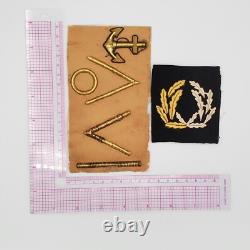 Original WWII German Kriegsmarine Gold Bullion Uniform Embroidery Sample Navy
