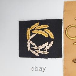 Original WWII German Kriegsmarine Gold Bullion Uniform Embroidery Sample Navy