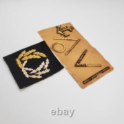 Original WWII German Kriegsmarine Gold Bullion Uniform Embroidery Sample Navy