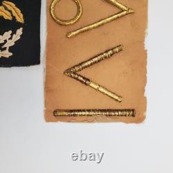 Original WWII German Kriegsmarine Gold Bullion Uniform Embroidery Sample Navy