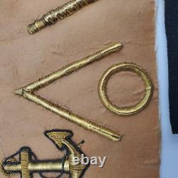 Original WWII German Kriegsmarine Gold Bullion Uniform Embroidery Sample Navy