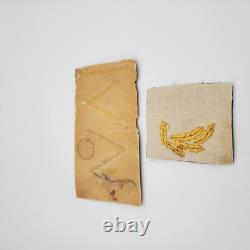 Original WWII German Kriegsmarine Gold Bullion Uniform Embroidery Sample Navy