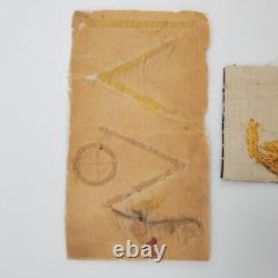 Original WWII German Kriegsmarine Gold Bullion Uniform Embroidery Sample Navy