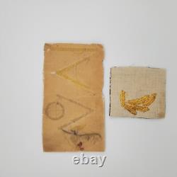 Original WWII German Kriegsmarine Gold Bullion Uniform Embroidery Sample Navy