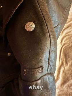 Original WWII German Kriegsmarine U-Boat Officer's Leather Jacket Adefa product
