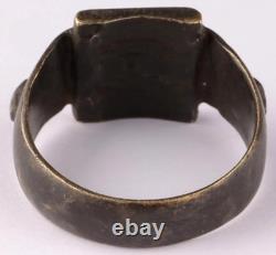 Original Ww 2 German Kriegsmarine 1943 U-844 Conning Tower Emblem Ring