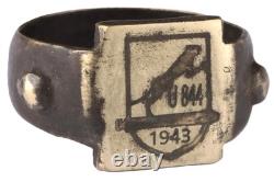 Original Ww 2 German Kriegsmarine 1943 U-844 Panther Conning Tower Emblem Ring