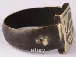 Original Ww 2 German Kriegsmarine 1943 U-844 Panther Conning Tower Emblem Ring