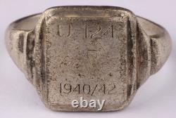 Original Ww 2 German Kriegsmarine U-124 Frog Conning Tower Emblem Ring / 1940-42