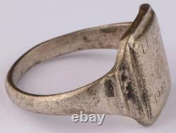 Original Ww 2 German Kriegsmarine U-124 Frog Conning Tower Emblem Ring / 1940-42