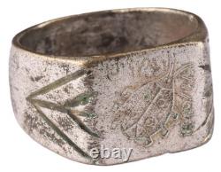 Original Ww 2 German Kriegsmarine U-143 Black Beetle Conning Tower Emblem Ring