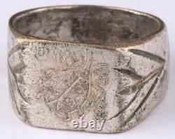 Original Ww 2 German Kriegsmarine U-143 Black Beetle Conning Tower Emblem Ring