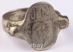 Original Ww 2 German Kriegsmarine U-164 Conning Tower Emblem Ring