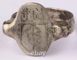Original Ww 2 German Kriegsmarine U-164 Conning Tower Emblem Ring