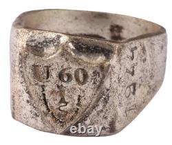 Original Ww 2 German Kriegsmarine U-60 Conning Tower Emblem Ring