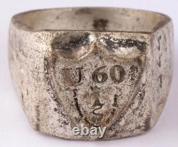 Original Ww 2 German Kriegsmarine U-60 Conning Tower Emblem Ring
