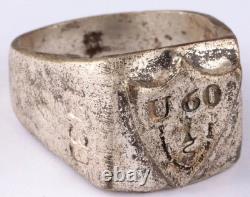 Original Ww 2 German Kriegsmarine U-60 Conning Tower Emblem Ring