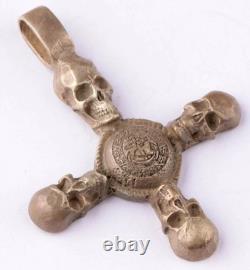Original Ww 2 German Kriegsmarine U-96 Skull Pendant Memento Mori / Drgm Marked