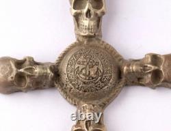Original Ww 2 German Kriegsmarine U-96 Skull Pendant Memento Mori / Drgm Marked