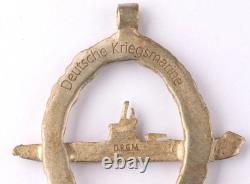 Original Ww2 German Kriegsmarine U-9 U-boat Pendant / U-9 And Drgm Marked