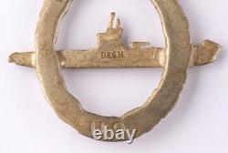Original Ww2 German Kriegsmarine U-9 U-boat Pendant / U-9 And Drgm Marked