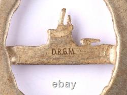 Original Ww2 German Kriegsmarine U-9 U-boat Pendant / U-9 And Drgm Marked