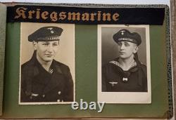 Original ww 2 german militaria photo álbum kriegsmarine 122 photos