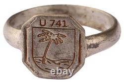 Palm U741 U-boat WW2 German ring naval submarine U-Boot Kriegsmarine Navy WWII