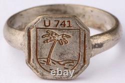 Palm U741 U-boat WW2 German ring naval submarine U-Boot Kriegsmarine Navy WWII
