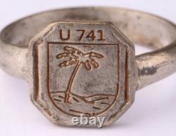 Palm U741 U-boat WW2 German ring naval submarine U-Boot Kriegsmarine Navy WWII