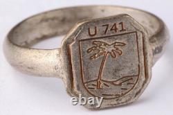 Palm U741 U-boat WW2 German ring naval submarine U-Boot Kriegsmarine Navy WWII