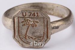 Palm U741 U-boat WW2 German ring naval submarine U-Boot Kriegsmarine Navy WWII