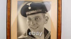 Portrait Photo Of Ww2 German Kriegsmarine Soldier In Frame