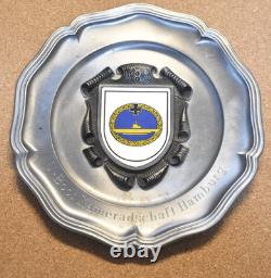 Post-WW2 German Kriegsmarine U-Boat Commander Birthday Plaque Heinrich Klapdor