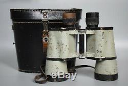 RARE Vintage WWII German 7x50 Binoculars BEH Leitz Dienstglas Kriegsmarine Grey