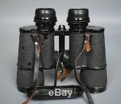 RARE Vintage WWII German 7x50 RLN Zeiss Kriegsmarine Gas Mask Binoculars U-Boat