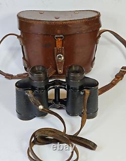 Rare! German WWII 6x30 OIGEE Troigigant Binoculars D. R. P. With Leather Case #33