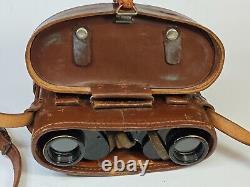 Rare! German WWII 6x30 OIGEE Troigigant Binoculars D. R. P. With Leather Case #33