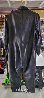 Rare German WWII Leather Kriegsmarine Submarine Sailor's Coverall-Vintage