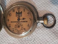Rare WW2 LONGINES German Kriegsmarine Pocket Watch 1941