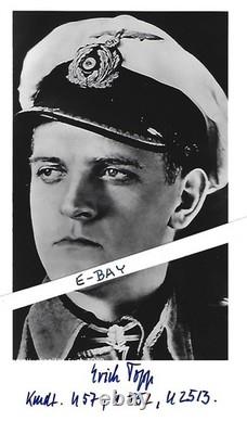 Rear-Admiral Erich Topp-Signed Photo, U-boat, Kriegsmarine, Reuben James, WWII