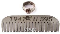 Ring U595 Frog in a tuxedo U-boat WW2 German naval submarine U-Boot Kriegsmarine
