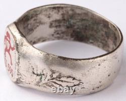 Ring U595 Frog in a tuxedo U-boat WW2 German naval submarine U-Boot Kriegsmarine