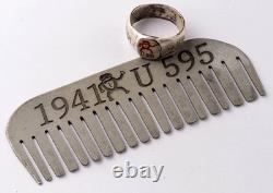 Ring U595 Frog in a tuxedo U-boat WW2 German naval submarine U-Boot Kriegsmarine