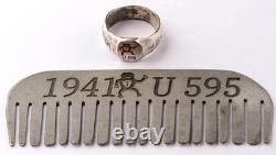 Ring U595 Frog in a tuxedo U-boat WW2 German naval submarine U-Boot Kriegsmarine