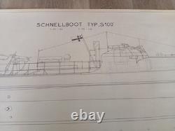 SCHNELLBOOT TYP S100 PLANS 125 Kriegsmarine. German Navy. WISCHMEYER